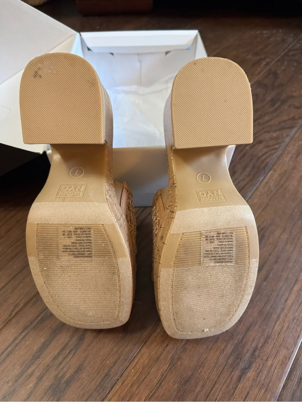 Madewen NYC Tan Woven Slide Mules. Worn once - Picture 3 of 4